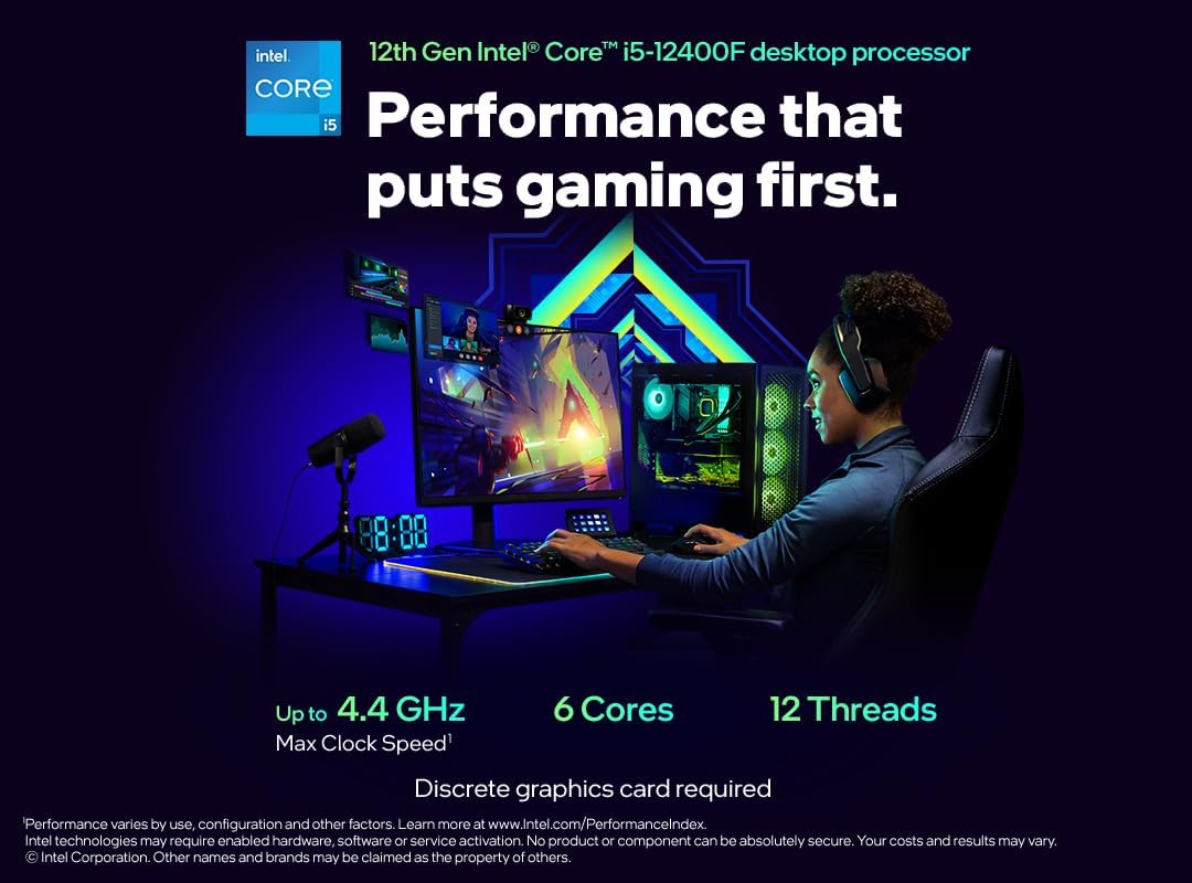 Intel BX8071512400F Core i5-12400F Desktop CPU