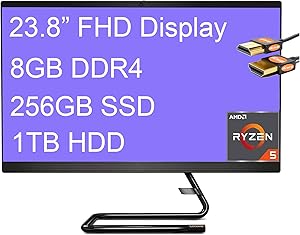 Lenovo Lenovo IdeaCentre AIO 3 Desktop - Ryzen 5, 8GB, 256GB SSD + 1TB HDD