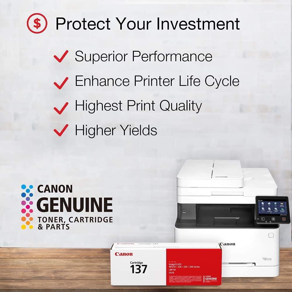 Canon 137 Genuine Black Toner Cartridge ImageCLASS MF2xx Series