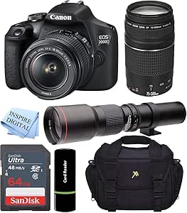 Canon EOS Rebel 2000D DSLR Camera Bundle (Renewed)
