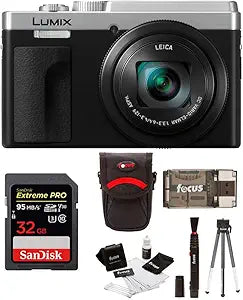 Panasonic ZS80 LUMIX Travel Zoom Camera Bundle Silver