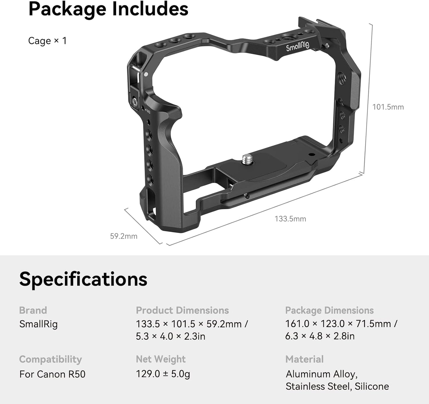 SmallRig 4214 R50 Camera Cage for Canon EOS R50