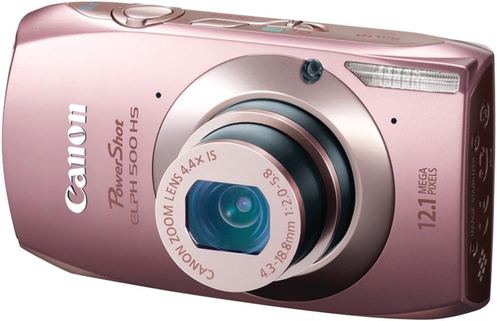 Canon 5131B001 PowerShot ELPH 500 HS 12.1MP Pink Camera