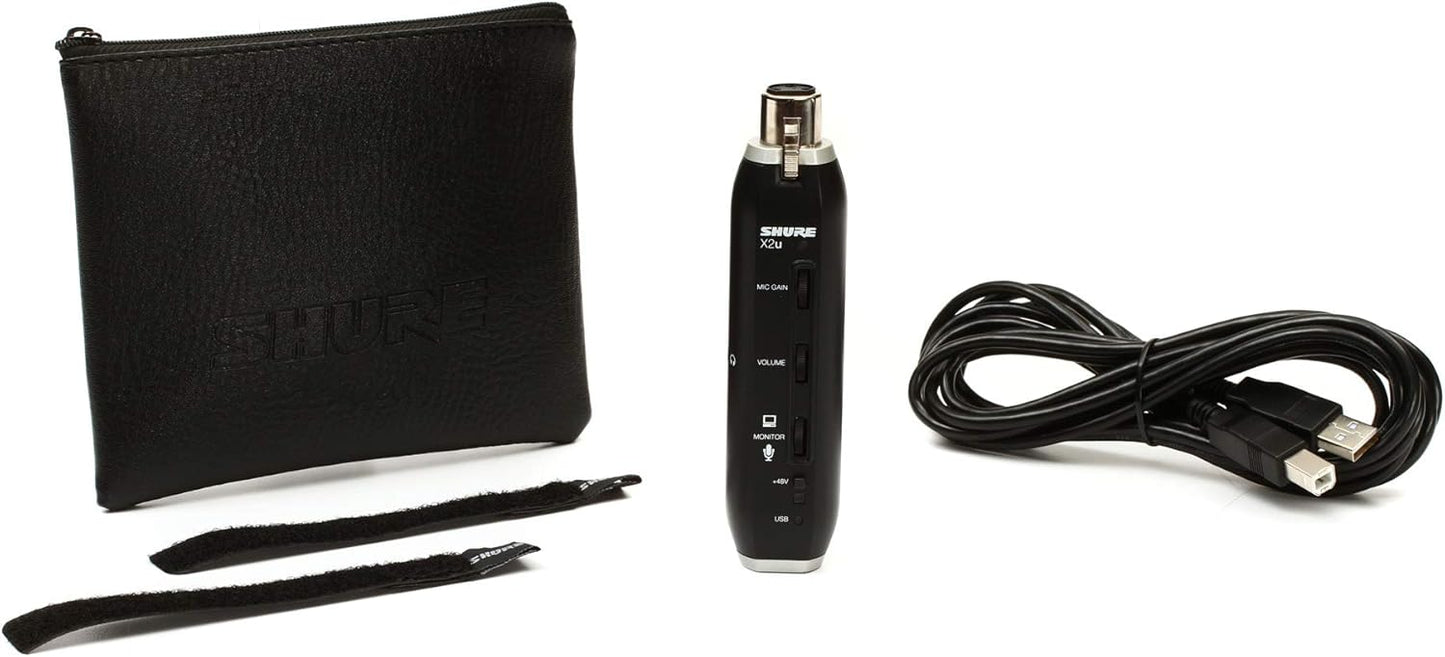 Shure X2U XLR-to-USB Adapter Headphone Jack Phantom Power