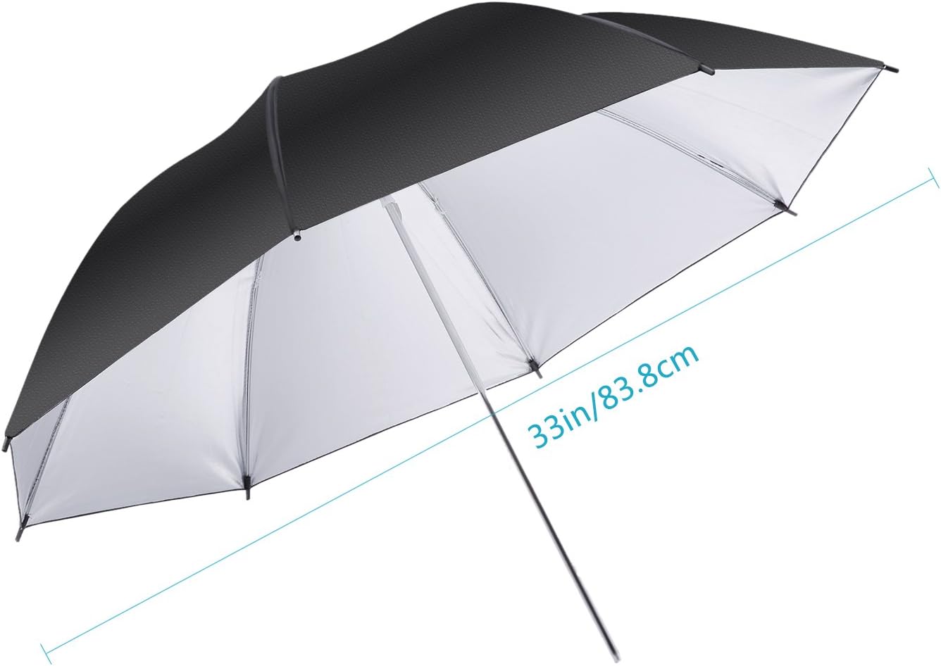 Neewer 10000070 33" Black/Silver Reflective Photo Umbrella