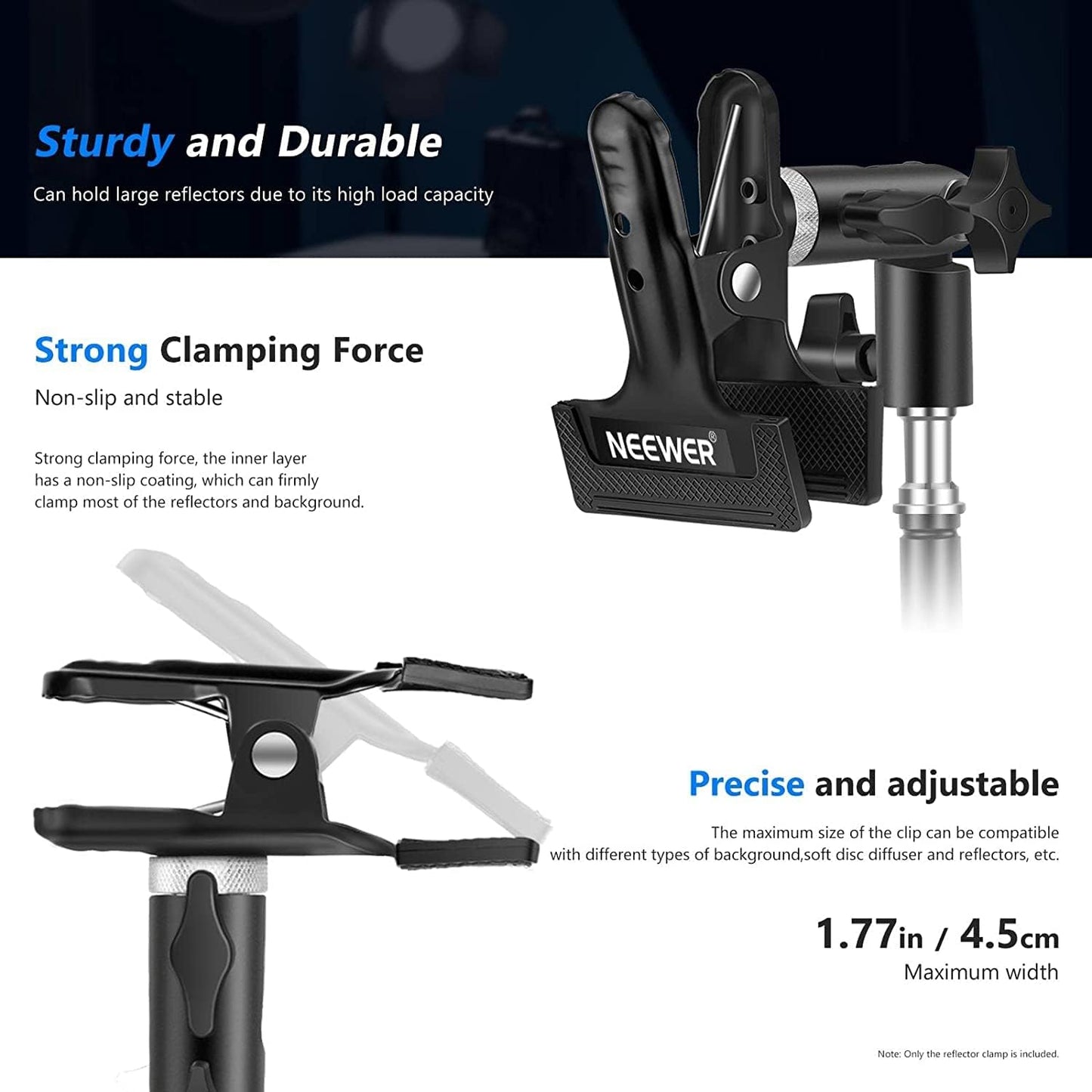 Neewer 10093980 Photo Studio Reflector Clamp Holder