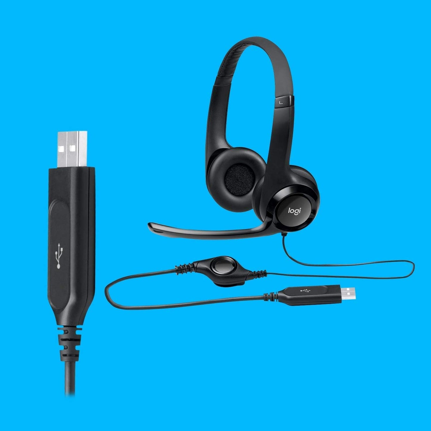 Logitech 5582666792 H390 USB Headset Noise-Canceling Microphone