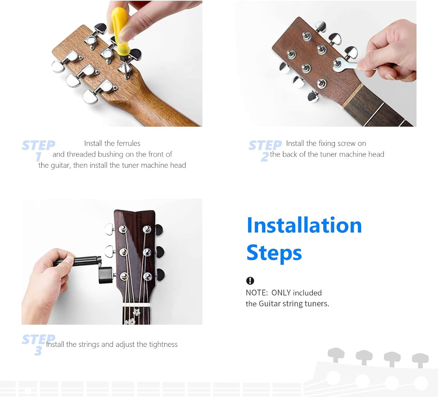 Neewer Guitar Machine Heads - Tuning Pegs Set