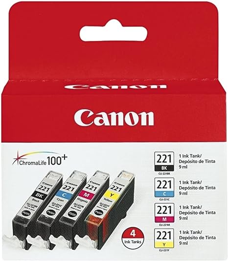 Canon CLI-221 Four Color Ink Pack - Compatible Printers