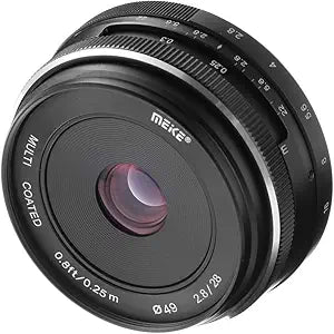 Meike 28mm F2.8 Manual Focus Lens for Canon EOS EF-M Mirrorless