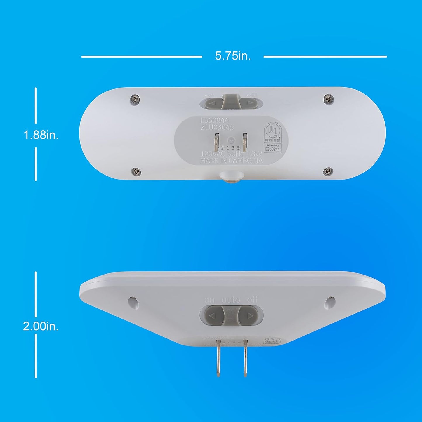 GE 46707-P1 LED Night Light Bar 100 Lumens 2-Pack