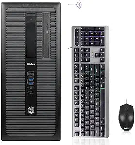 HP EliteDesk 800 G1 i5 Desktop PC WiFi Keyboard