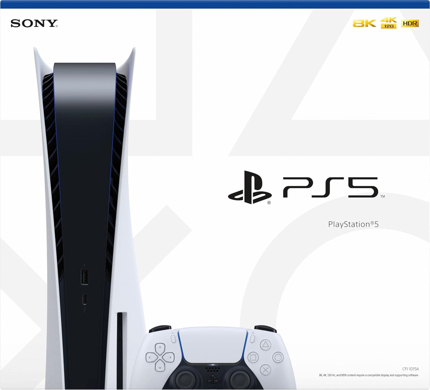 Sony Playstation 5 Disc Version: PS5 Console, 4K 120Hz Gaming