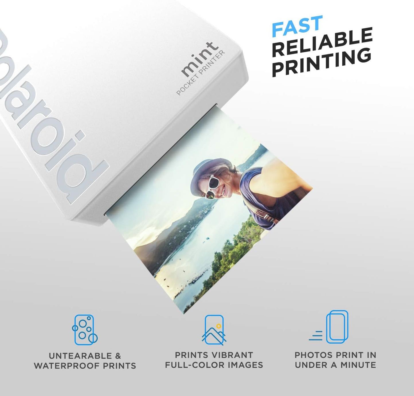 Polaroid POLMP02W Mint Pocket Printer Zink Bluetooth White