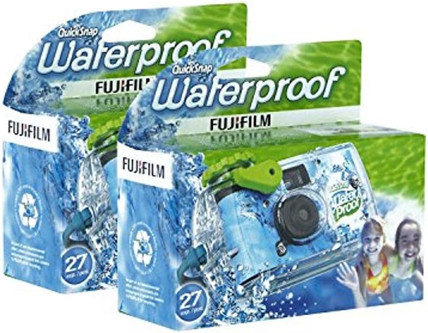 Fujifilm 4331909975 QuickSnap Waterproof Camera 2-Pack