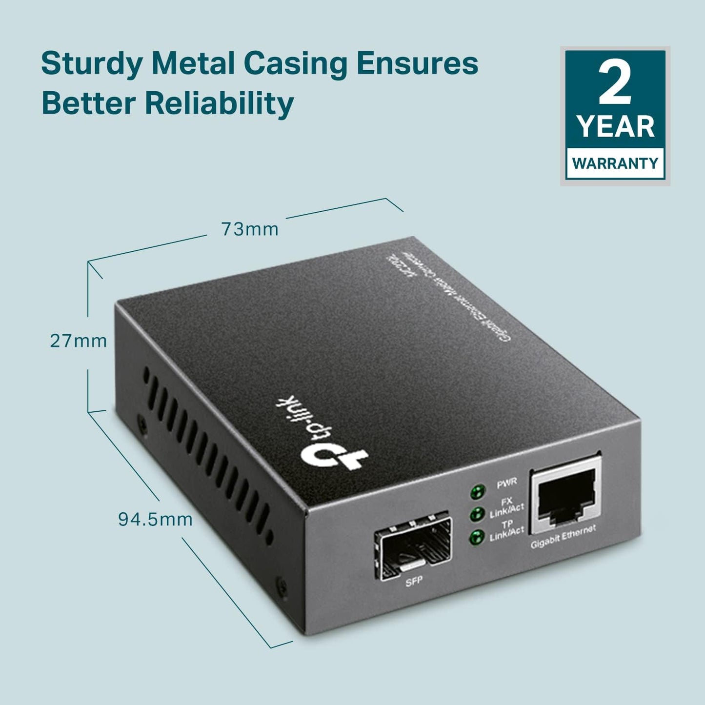 TP-Link MC220L Gigabit SFP Fiber Media Converter