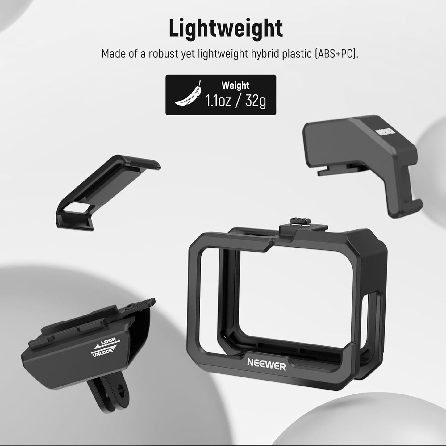 NEEWER Action Camera Accessory Kit for GoPro/DJI/Insta360