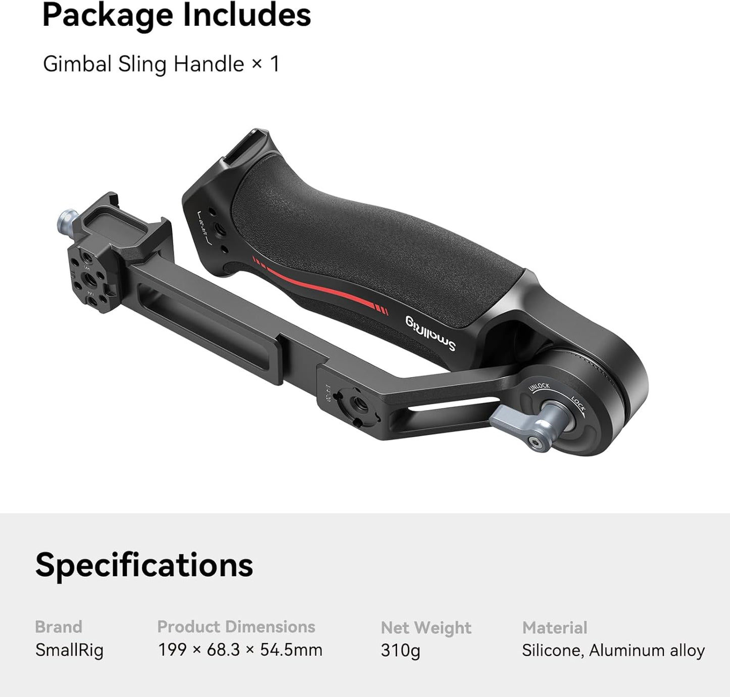 SmallRig 3028-SR Adjustable Gimbal Sling Handgrip