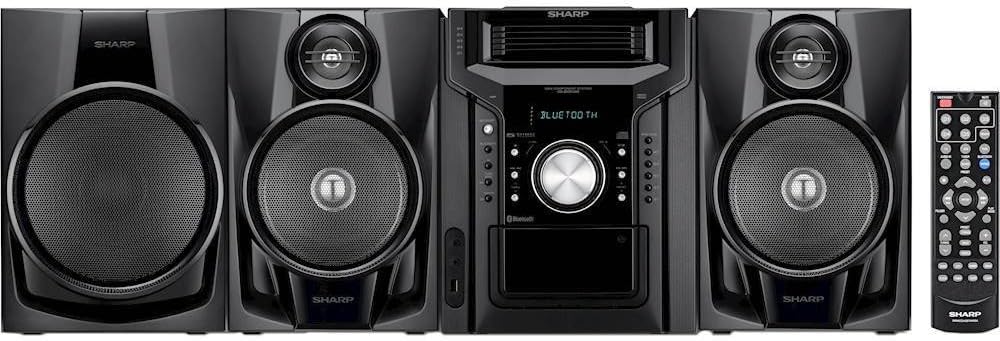 Sharp Bluetooth 350W 5-Disc CD Stereo System