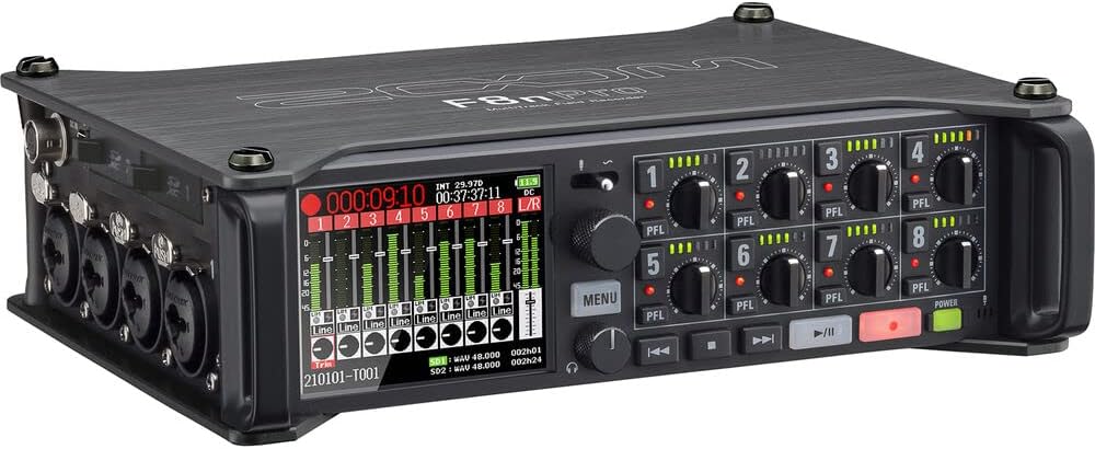 Zoom F8n Pro Multitrack Field Recorder Bundle
