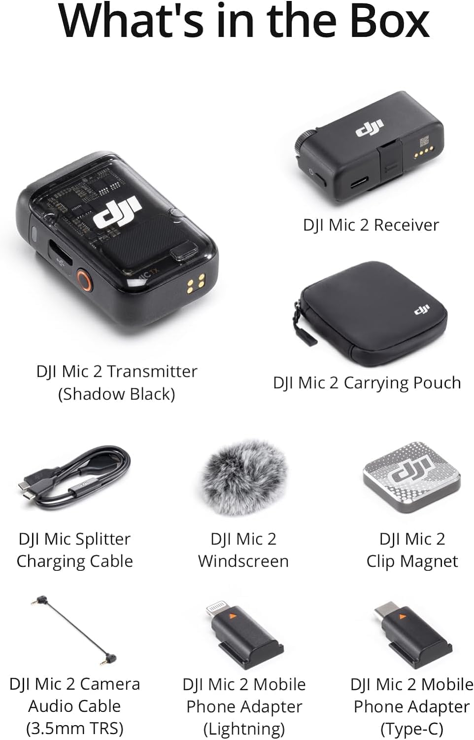 DJI Mic 2 Wireless Microphone - Single TX/RX with Lavalier