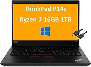Lenovo ThinkPad P14s Gen1 Mobile Workstation - Ryzen 7 Pro, 16GB RAM, 1TB SSD