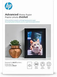 HP Q6638A Advanced Glossy Photo Paper 4x6 100 Sheets