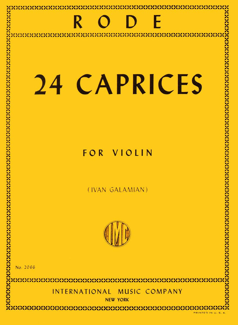 Rode INT2066 24 Caprices for Violin Sheet Music — main product image