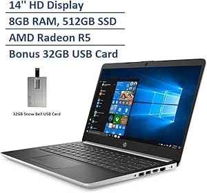 HP 2020 Pavillion 14" AMD A9 8GB 512GB SSD Laptop