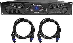 Crown Pro XLi800 DJ/PA Power Amplifier Bundle