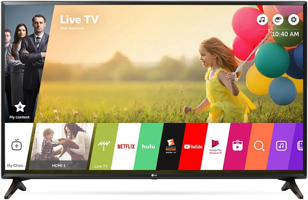 LG 49LJ550M 49-Inch 1080p Smart LED TV with Hookup Kit