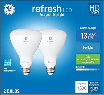 GE 93129077 15W BR30 LED Reflector Bulb — main product image