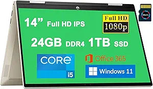 HP Pavilion X360 14 2-in-1 i5 24GB RAM 1TB SSD Laptop — main product image