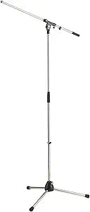 K&M 21020.500.02 Tripod Microphone Stand Fixed Boom Chrome
