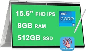 HP Envy x360 15 2-in-1 i5 Touchscreen Laptop (Renewed)