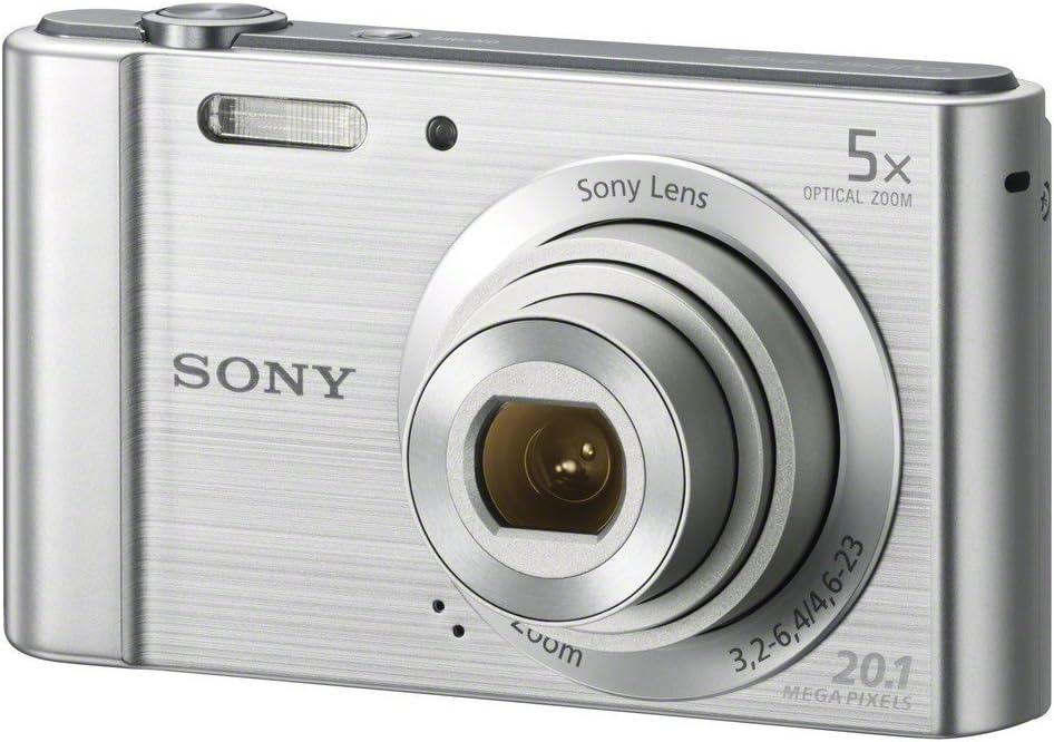 Sony DSCW800 20.1MP Digital Camera - Silver (Easy Mode)