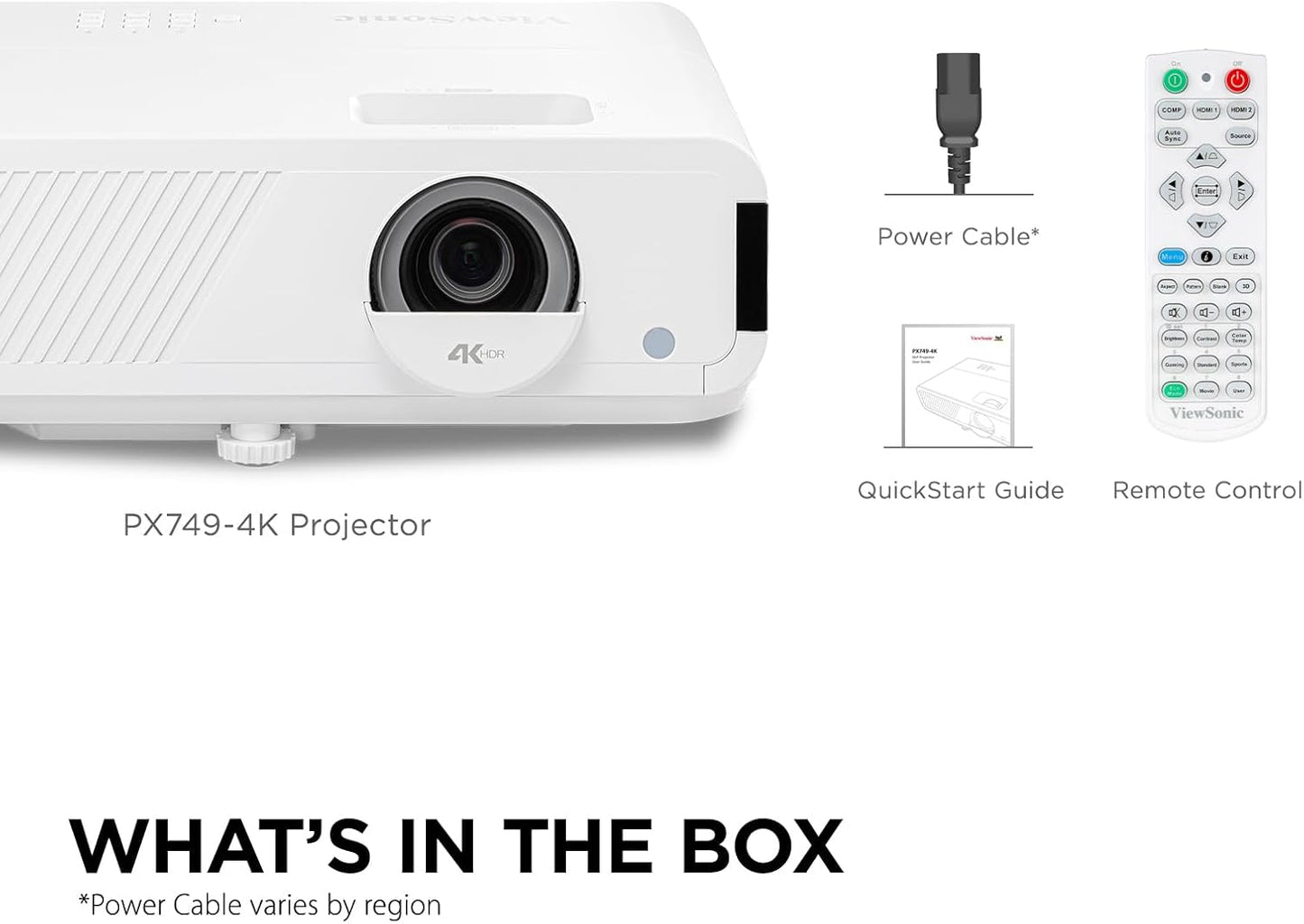 ViewSonic PX749-4K UHD 4K Gaming Projector Xbox Compatible