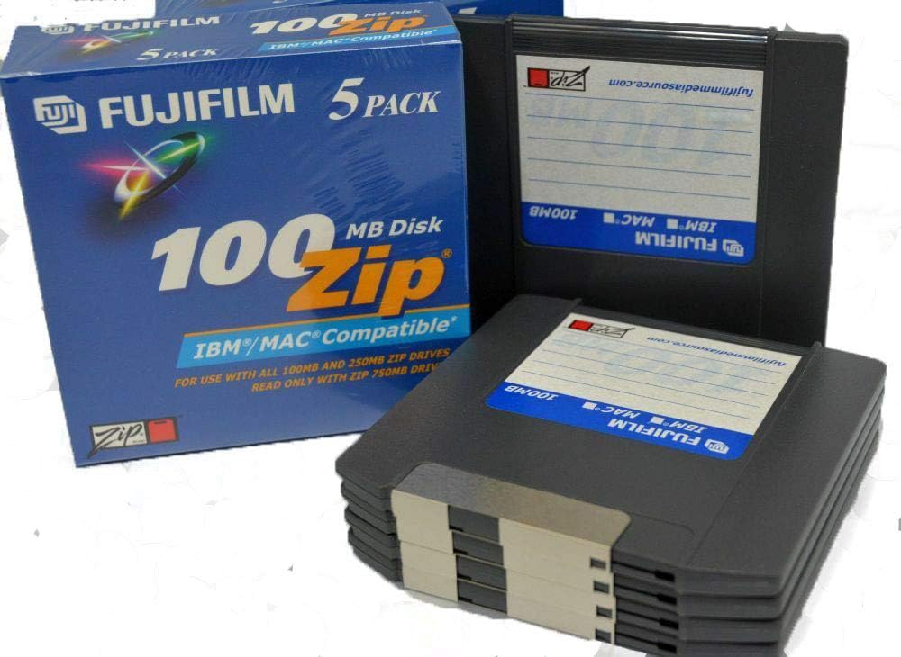 Fujifilm 5266928 100MB Zip Disks 5-Pack for Legacy Systems