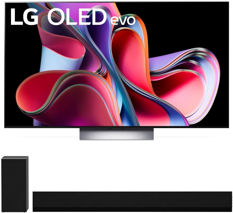 LG OLED evo G3 55-Inch 4K Smart TV with Soundbar