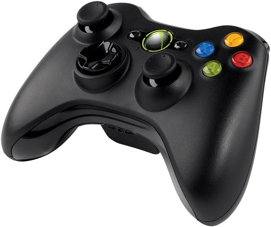 Microsoft X853164-005-BULK-R Xbox 360 Wireless Controller Black Renewed