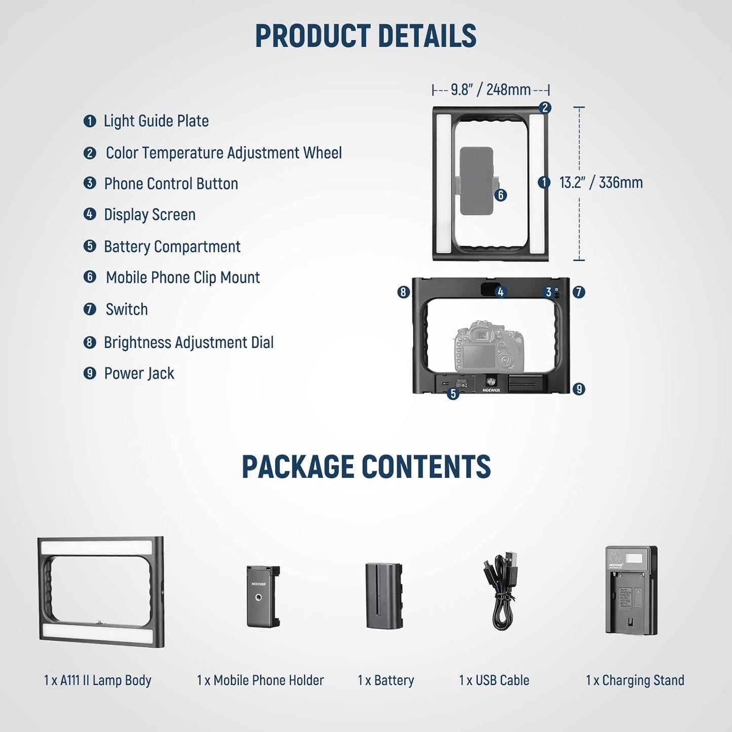 Neewer 10102073 Smartphone Video Rig Light Kit