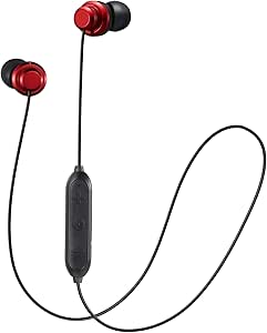 JVC HAFY8BTR Red Wireless Sweatproof Earbud Headphones — main product image