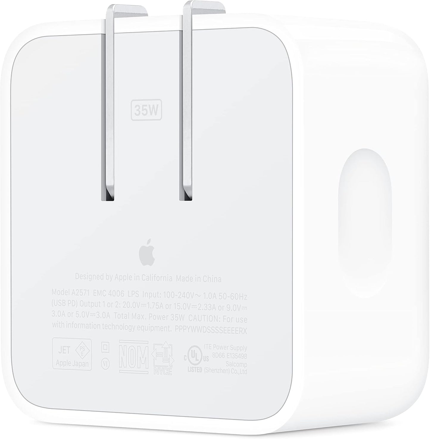 Apple MNWM3AM/A 35W Dual USB-C Compact Power Adapter