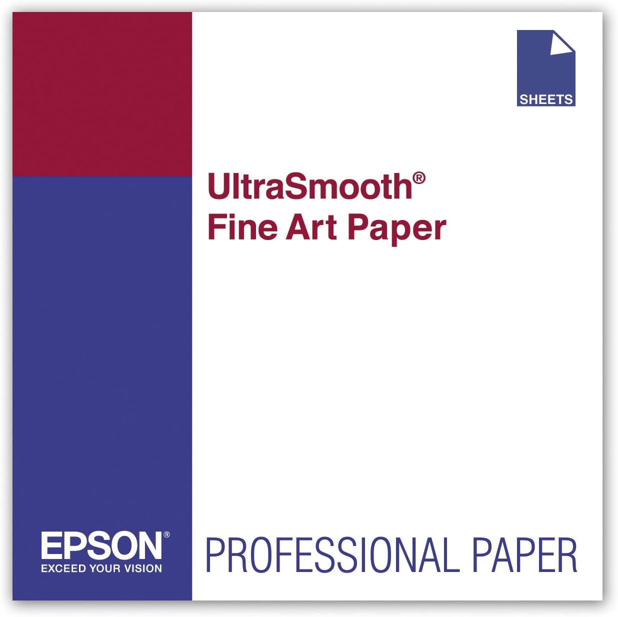 Epson S041897 UltraSmooth Fine Art Paper 17x22 25 Sheets