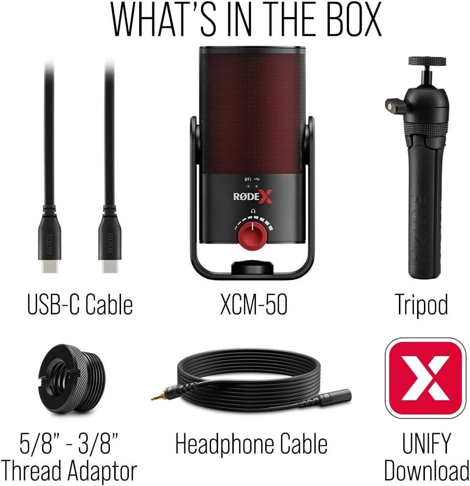 Rode XCM-50 USB Microphone: Streamer/Gamer Condenser Mic