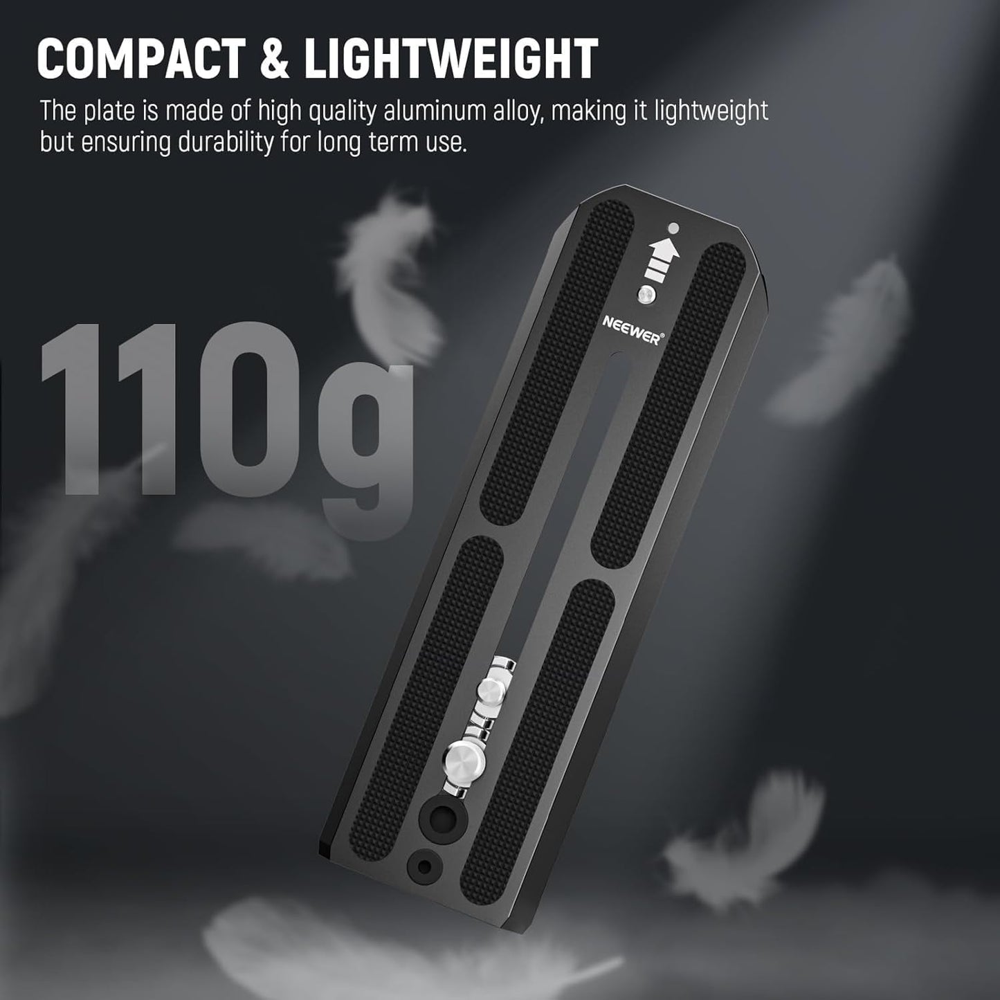 Neewer 10103683 501PL Tripod Quick Release Plate, 6.3" Extended