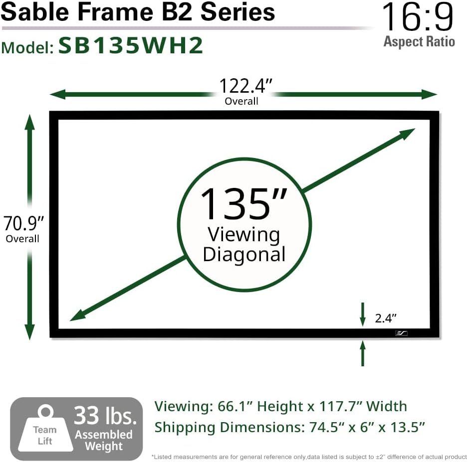 Elite Screens SB135WH2 135" UST Projector Screen