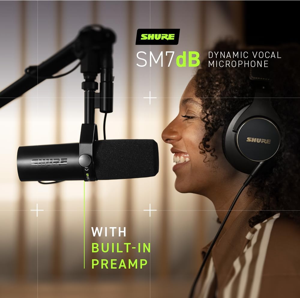 Shure SM7dB - Dynamic Vocal Microphone with Built-in Preamp