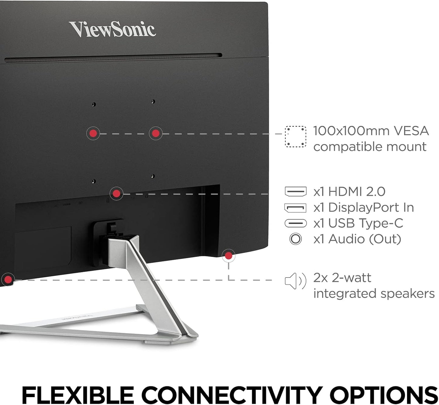 ViewSonic VX2776-4K-MHDU 27" 4K UHD IPS USB-C Monitor