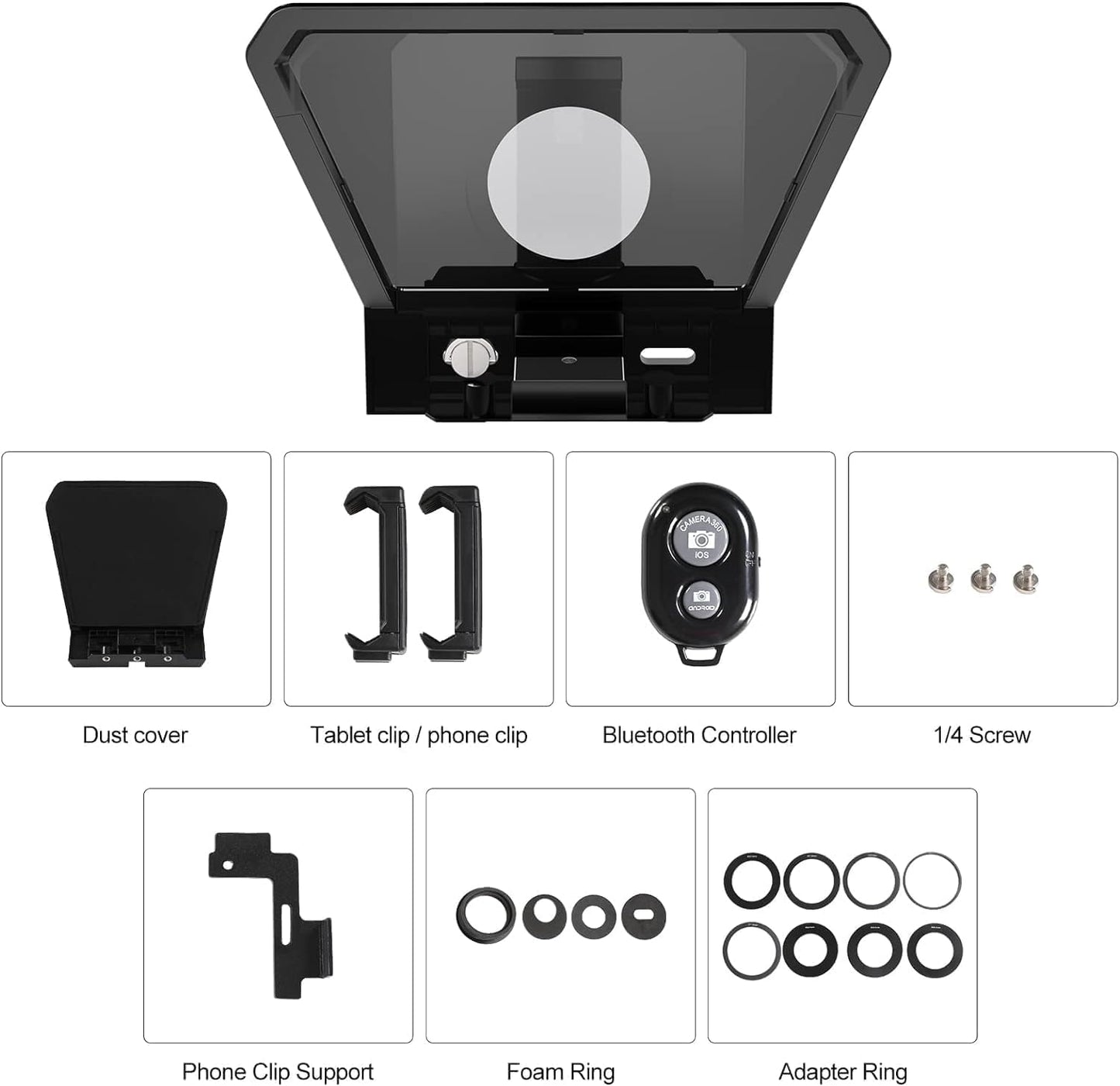 GVM Teleprompter Portable with iOS/Android APP & Remote